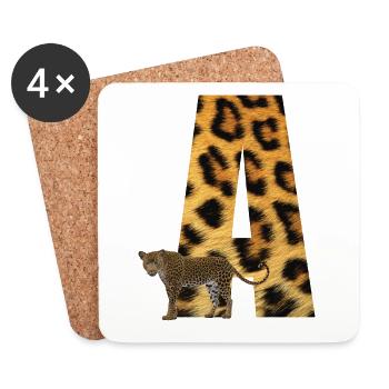 leopard a - Untersetzer (4er-Set) - Weiß - Vorne