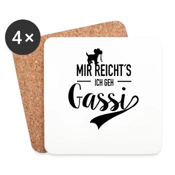 Mir Reichts Ich Geh Gassi - Untersetzer (4er-Set) - Weiß - Vorne