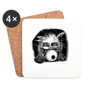 Batteur à vie blanc - Dessous de verre (lot de 4) - blanc - Devant