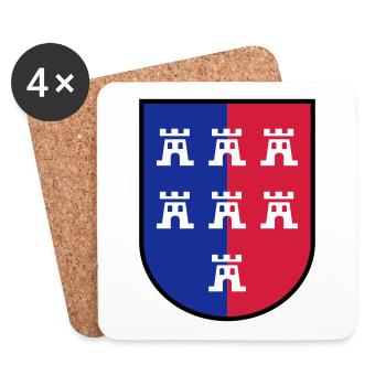 Wappen VG Siebenbürger Sachsen - Untersetzer (4er-Set) - Weiß - Vorne
