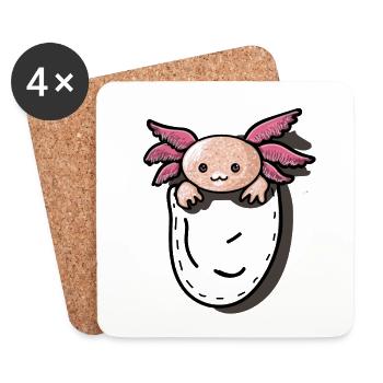 Poket Animals - Untersetzer (4er-Set) - Weiß - Vorne