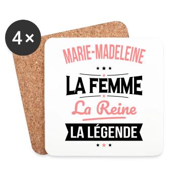 Marie-Madeleine - La Femme - La Reine - La Légende - Dessous de verre (lot de 4) - blanc - Devant