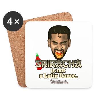 Sriracha is not a Latin American dance - Coasters (set of 4) - white - Front