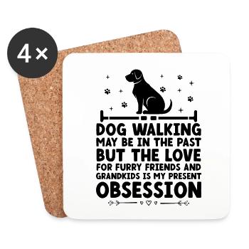 Dog Lover Retired Grandma Pensioner Dog Owner Dog - Coasters (set of 4) - white - Front