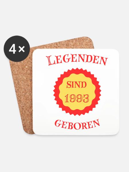 Legenden sind 1993 geboren - Untersetzer (4er-Set) - Weiß