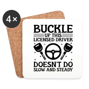 Driving License Passed New Driver Permit Driving S - Coasters (set of 4) - white - Front