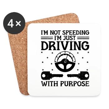Driving License Passed New Driver Permit Driving S - Coasters (set of 4) - white - Front