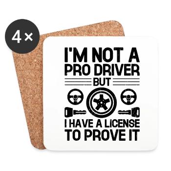 Driving License Passed New Driver Permit Driving S - Coasters (set of 4) - white - Front