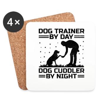 Hundetrainer Hundetraining Ausbildung Hunde Haustierpflege Pr - Untersetzer (4er-Set) - Weiß - Vorne