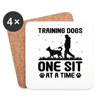 Hundetrainer Hundetraining Ausbildung Hunde Haustierpflege Pr - Untersetzer (4er-Set) - Weiß - Vorne