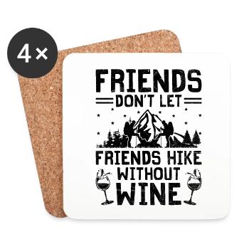 Hiking Nature Trekking Mountaineering Hiker Outdoo - Coasters (set of 4) - white - Front