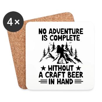 Randonnée Nature Trekking Alpinisme Randonneur Outdoo - Dessous de verre (lot de 4) - blanc - Devant