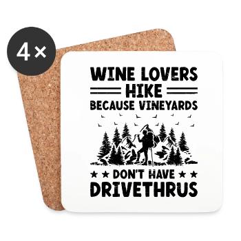 Hiking Nature Mountaineering Trekking Outdoor Hike - Coasters (set of 4) - white - Front