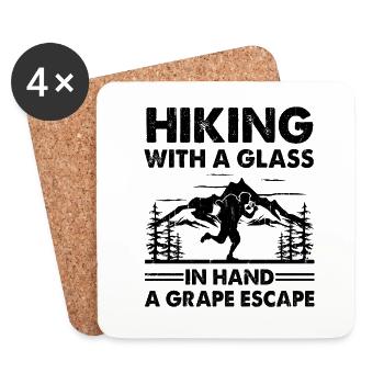 Randonnée Nature Alpinisme Trekking Randonnée en plein air - Dessous de verre (lot de 4) - blanc - Devant