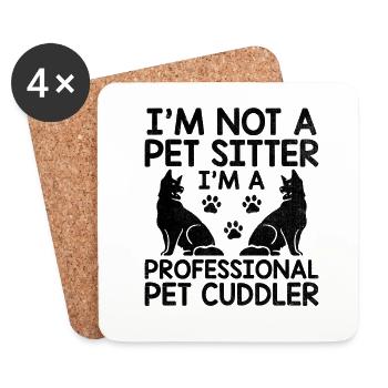 Pet Sitter Pet Sitting Dog and Cat Sitters Dog Wal - Coasters (set of 4) - white - Front
