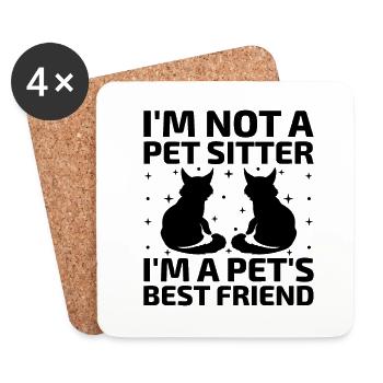 Pet Sitter Pet Sitting Dog and Cat Sitters Dog Wal - Coasters (set of 4) - white - Front