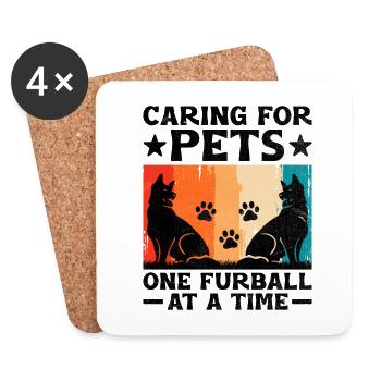 Pet Sitter Pet Sitting Dog and Cat Sitters Dog Wal - Coasters (set of 4) - white - Front
