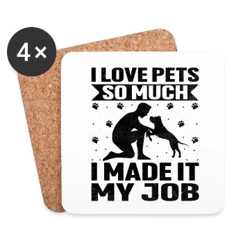 Pet Sitter Pet Sitting Dog and Cat Sitters Dog Wal - Coasters (set of 4) - white - Front
