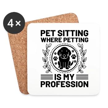 Pet Sitter Pet Sitting Dog and Cat Sitters Dog Wal - Coasters (set of 4) - white - Front