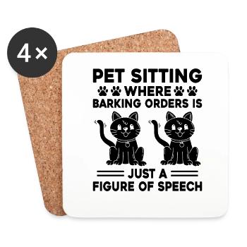Pet Sitter Pet Sitting Dog and Cat Sitters Dog Wal - Coasters (set of 4) - white - Front