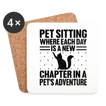 Pet Sitter Pet Sitting Dog and Cat Sitters Dog Wal - Coasters (set of 4) - white - Front