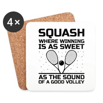 Squash Player Squash Tennis Player Raquetball Spor - Coasters (set of 4) - white - Front