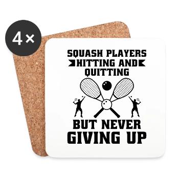 Squash Player Squash Tennis Player Raquetball Spor - Coasters (set of 4) - white - Front