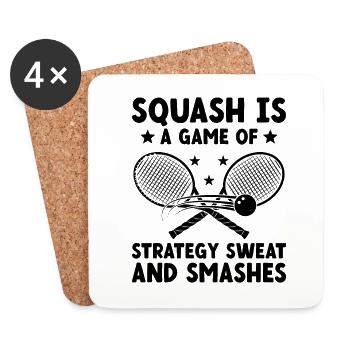 Squash Player Squash Tennis Player Raquetball Spor - Coasters (set of 4) - white - Front