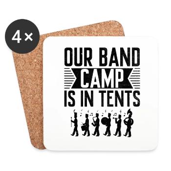 Marching Band Sayings Funny Marching Instruments - Coasters (set of 4) - white - Front