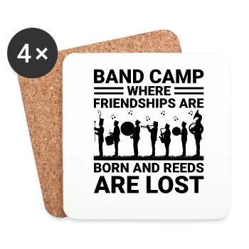 Marching Band Sayings Funny Marching Instruments - Coasters (set of 4) - white - Front