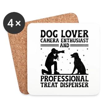 Dog Lover Photography Loves Dog Photographer Dogs - Coasters (set of 4) - white - Front