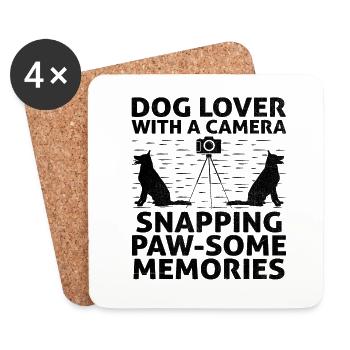 Dog Lover Photography Loves Dog Photographer Dogs - Coasters (set of 4) - white - Front