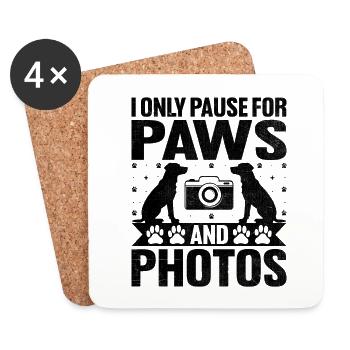 Dog Lover Photography Loves Dog Photographer Dogs - Coasters (set of 4) - white - Front