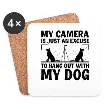Dog Lover Photography Loves Dog Photographer Dogs - Coasters (set of 4) - white - Front