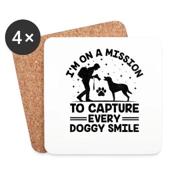 Dog Lover Photography Loves Dog Photographer Dogs - Coasters (set of 4) - white - Front