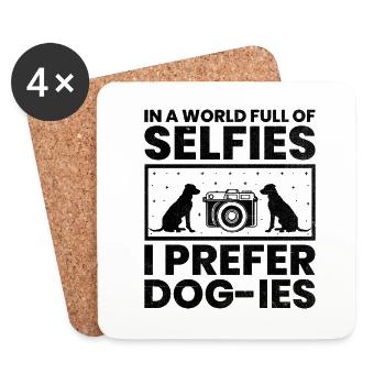 Dog Lover Photography Loves Dog Photographer Dogs - Coasters (set of 4) - white - Front