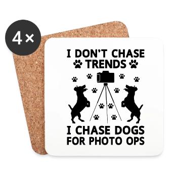 Dog Lover Photography Loves Dog Photographer Dogs - Coasters (set of 4) - white - Front
