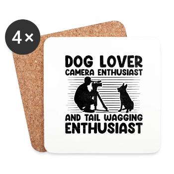 Dog Lover Photography Loves Dog Photographer Dogs - Coasters (set of 4) - white - Front