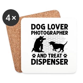 Dog Lover Photography Loves Dog Photographer Dogs - Coasters (set of 4) - white - Front
