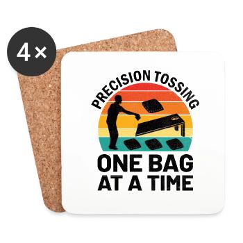 Cornhole Players Cornhole Sports Funny Cornhole Be - Coasters (set of 4) - white - Front