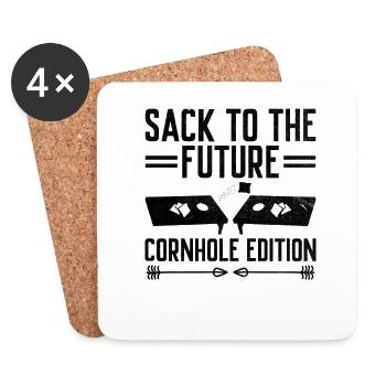 Cornhole Players Cornhole Sports Funny Cornhole Be - Coasters (set of 4) - white - Front