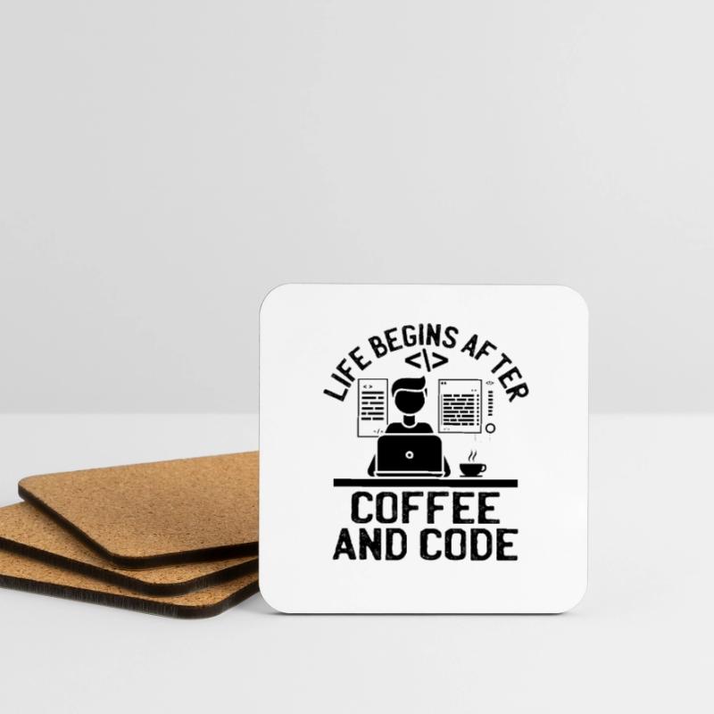 Kaffee-Codierung Programmierer Programmierer Entwickler Nerd Coff Untersetzer (4er-Set)