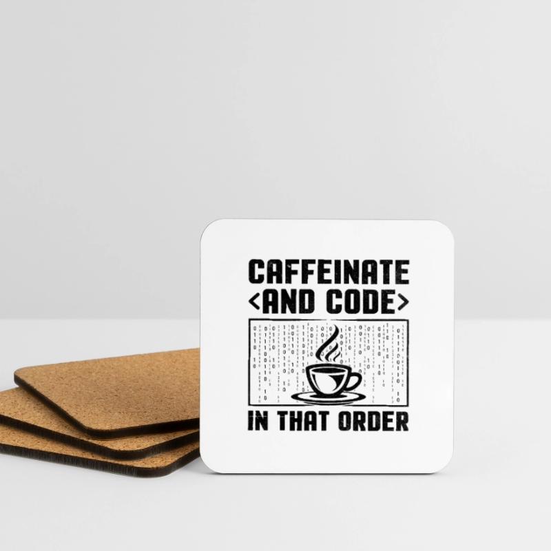 Kaffee-Codierung Programmierer Programmierer Entwickler Nerd Coff Untersetzer (4er-Set)