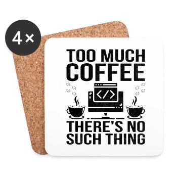 Café Codage Programmeur Codeur Développeur Nerd Coff - Dessous de verre (lot de 4) - blanc - Devant