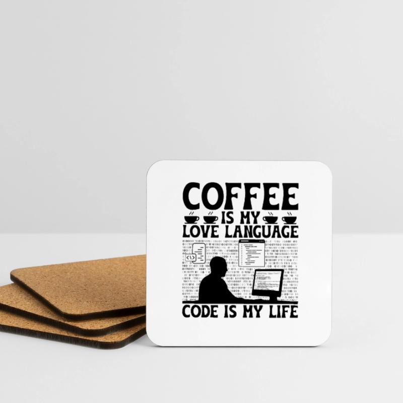 Kaffee-Codierung Programmierer Programmierer Entwickler Nerd Coff Untersetzer (4er-Set)