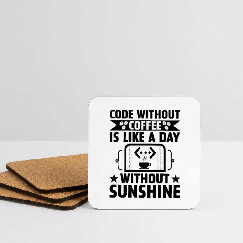 Café Codage Programmeur Codeur Développeur Nerd Coff Dessous de verre (lot de 4)