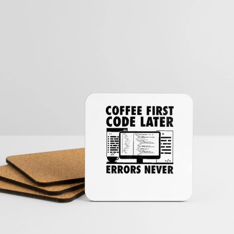 Café Codage Programmeur Codeur Développeur Nerd Coff Dessous de verre (lot de 4)