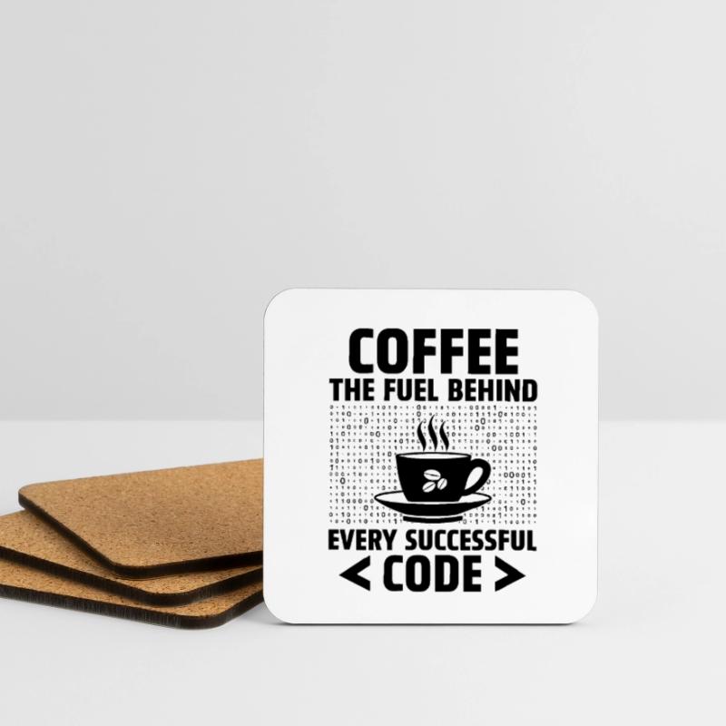 Café Codage Programmeur Codeur Développeur Nerd Coff Dessous de verre (lot de 4)