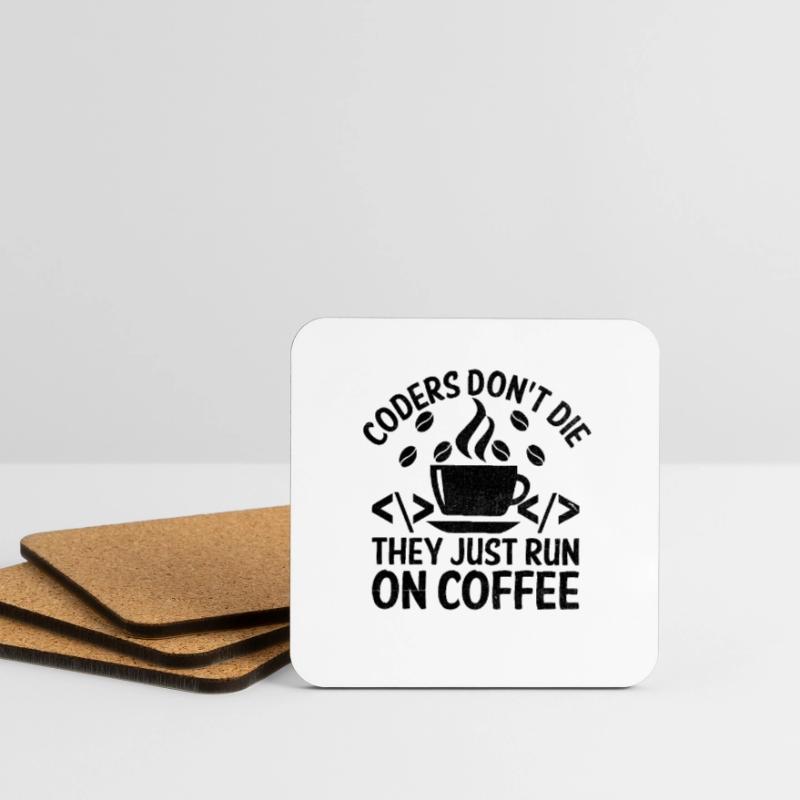 Coffee Coding Programmer Coder Developer Nerd Coff Coasters (set of 4)