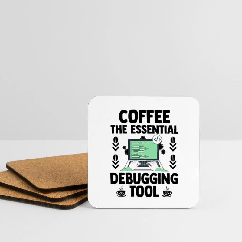 Kaffee Programmierer Programmierer Programmierer Entwickler Nerd Coff Untersetzer (4er-Set)